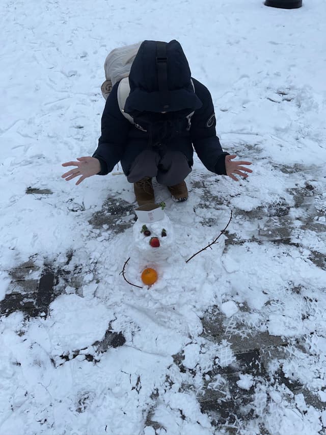 我们的可爱雪人！☃️☃️